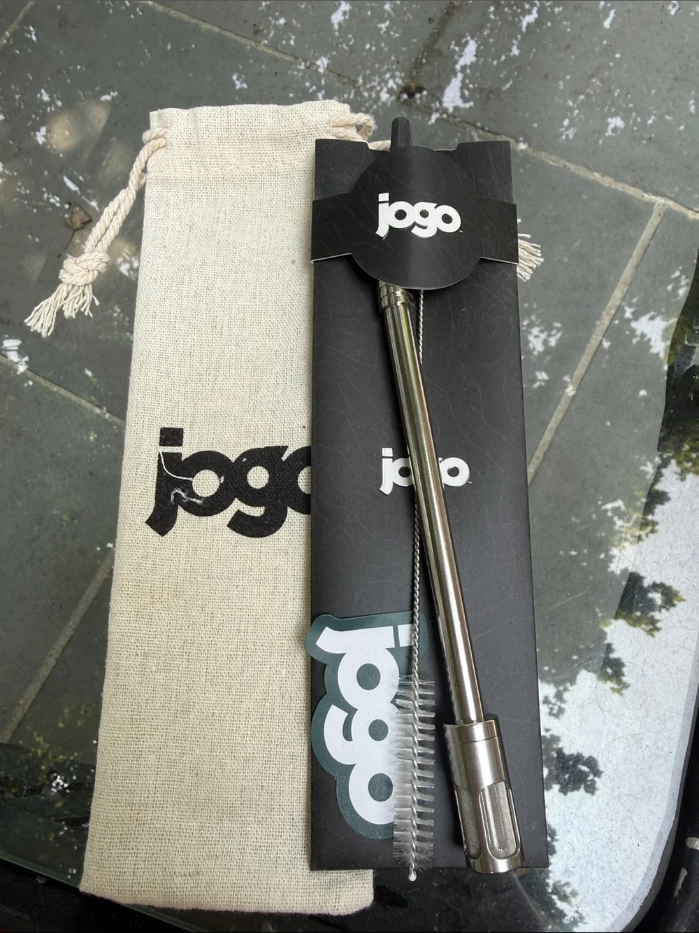 Jogo Stainless Steel Reusable Straw Set - Silver